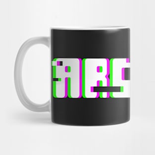 Retro Glitch ARCADE Text Mug